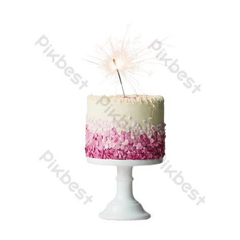Birthday Cake With Sparkler Celebration Happy Sparklers Png Images