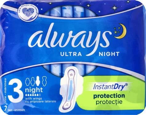 ALWAYS, Ultra Night, podpaski higieniczne ze skrzydełkami, 7 szt ...