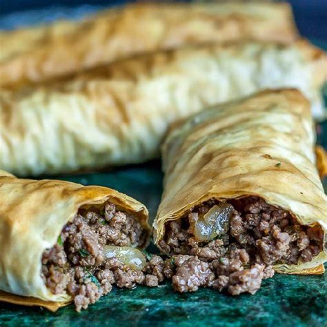 While not using the incredibly convenient, and significantly faster frozen filo dough does make this a lengthier project, it also makes it much more interesting, and way more fun. Burek- A Tunesian pastry made with spiced meat and phyllo dough. | Recipes, Phyllo dough ...