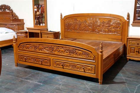 Custom Design Teak Bed Queen Size Teak Bed Design Wood Bed Design