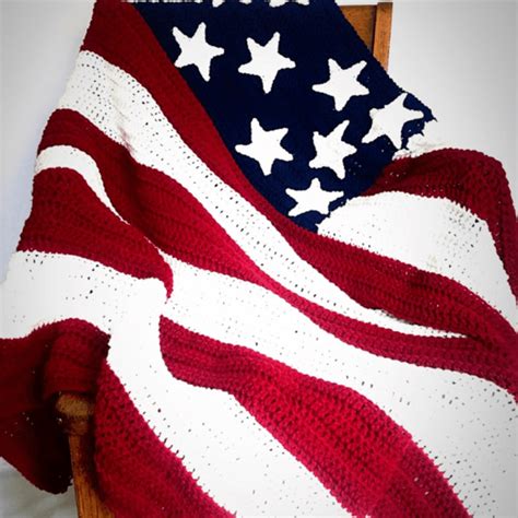 Make This Free American Flag Crochet Blanket Yarnhookneedles