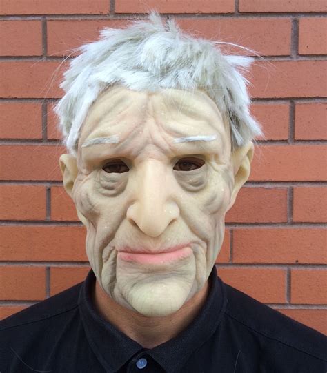 Old Man Mask Realistic Oap Creepy Latex Disguise Halloween Fancy Dress Grandad Ebay