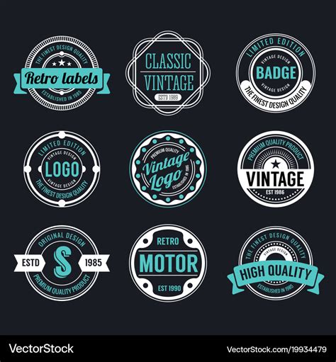 Circle Vintage And Retro Badge Design Royalty Free Vector