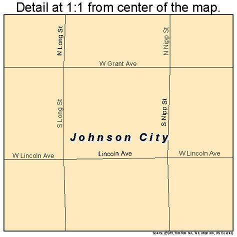 Johnson City Kansas Street Map 2035600