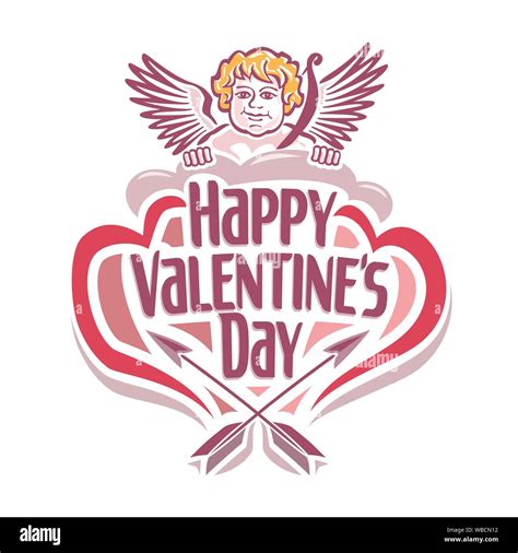 Vector Illustration For Valentines Day With Cupidon Stock Vector Image And Art Alamy