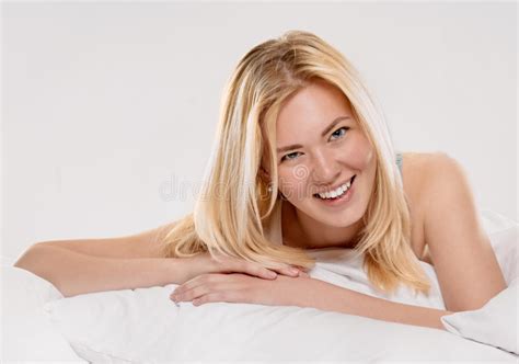 Pleasure In The Bed Stock Image Image Of Blonde Pampering 58873577