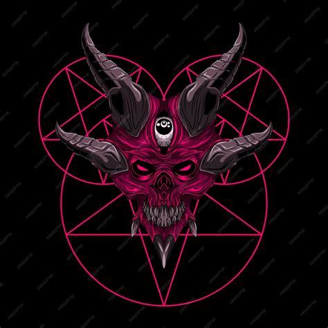 Premium Vector Vector Skull Demon Evil Illustration
