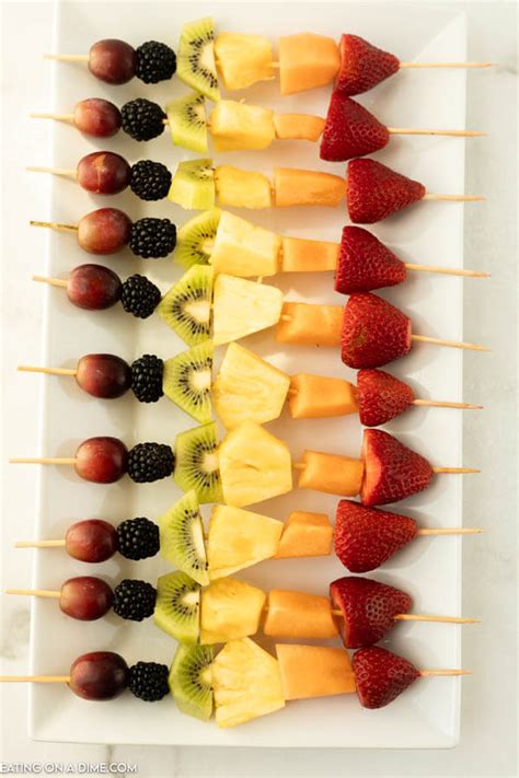 Fruit Kabobs Rainbow Fruit Kabobs For Kids Perfect For Parties