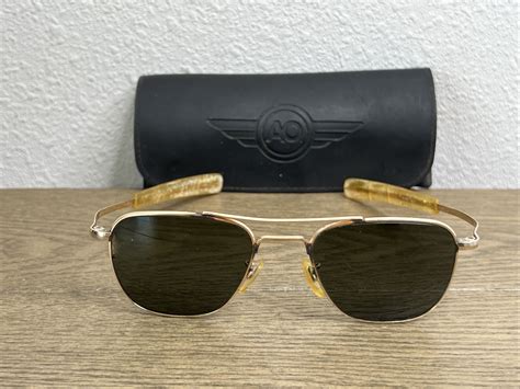 vintage american optical ao 12k gf 5 1 2 gold aviator sunglasses pilot flaw f antique price