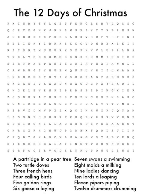 Christmas Word Puzzle Word Search Printables Holidappy