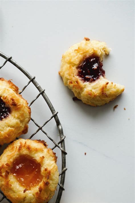 Jam Thumbprint Cookies With Coconut — More Icing Than Cake Jam
