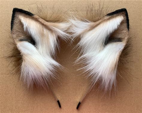 Faux Fur Fox Ear Wolf Ear Realistic Cat Ear Headband Animal Etsy