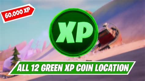 All 12 Green Xp Coin Locations In Fortnite Season 5 60000 Xp Youtube