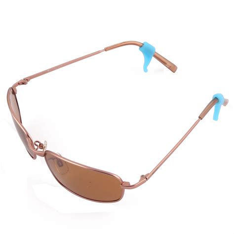 Eyeglasses Rubber Anti Slip Holder Glasses Cover Ear Hook Retainer Blue Pair