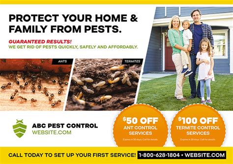 Pest Extermination 425x6 Postcards Custom Printed Direct Mail Fly