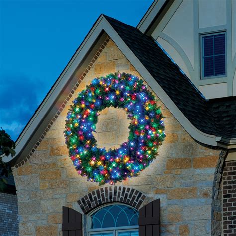 The 60 Prelit Ultrabright Led Wreath Hammacher Schlemmer Wreaths