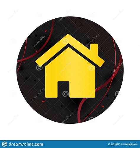 Home Icon Elegant Black Round Button Stock Vector Illustration Of