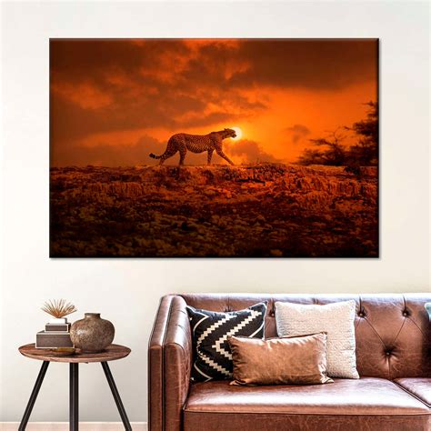 Sunset Cheetah Wall Art Photography
