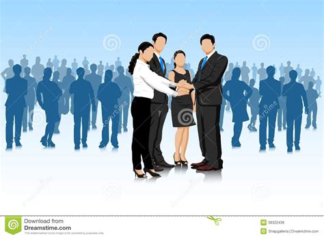 Business Deal With Businesspeople Stock Vector - Illustration of colleague, cooperation: 38322436