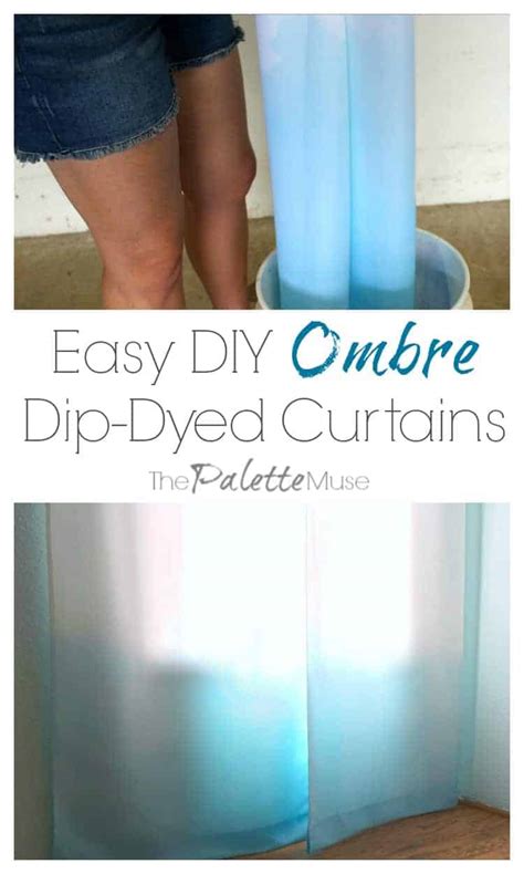 Dip Dyed Ombre Curtain Makeover 100 Room Challenge
