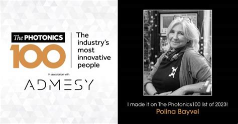 Professor Polina Bayvel Recognised In The 2023 Photonics 100 List Ucl