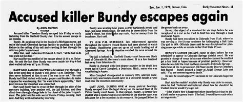 Gallery Newspaper Clippings From Serial Killer Ted Bundys Time In