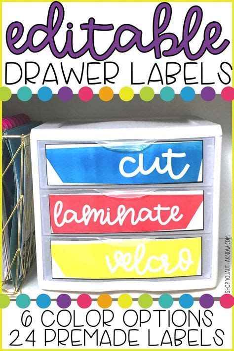 Editable Bright And Happy Drawer Labels For Classroom Organization