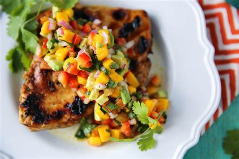 Then serve the cooked chicken with some of the salsa spooned over and the rest served separately, along. Marinated Grilled Chicken w/ Mango Salsa (+ new cooking ...