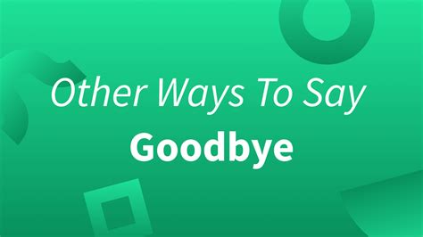 13 Ways To Say Goodbye In English Languagetool