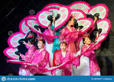 Korean Dance Buchaechum In Folklorama Editorial Photography Image Of