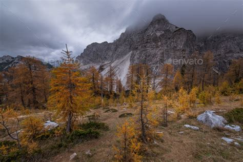 Autumn At Slemenova Spica In The Julian Alps Mountains Stock Photo By