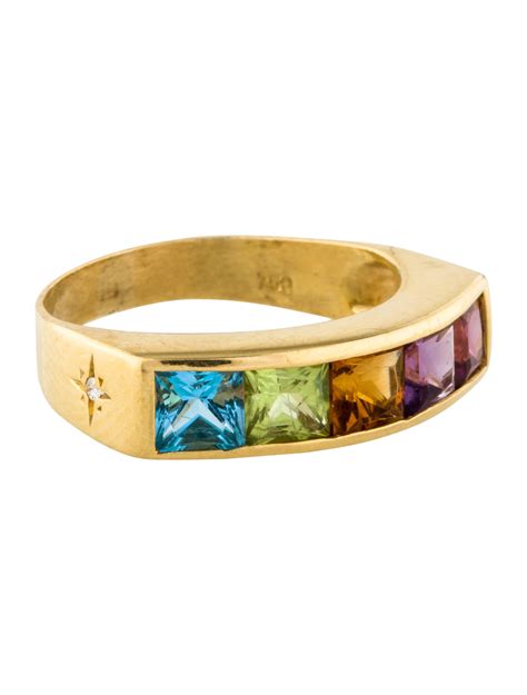 Very nice jewelry located in the center of paris. H.Stern 18K Multistone Rainbow Band - Rings - HST20499 | The RealReal