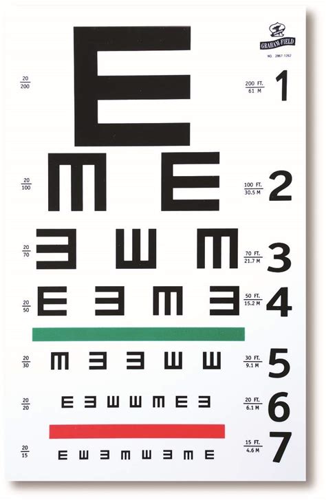 Graham Field 1262 Illiterate E Eye Test Chart Amazonca Tools And Home