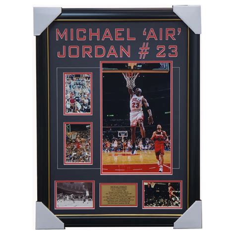 Michael Jordan Chicago Bulls Air 23 Photo Collage Framed 3542 Ht