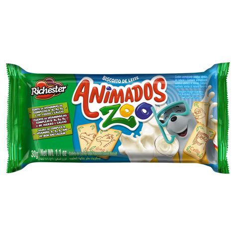 Biscoito De Leite Animados Zoo