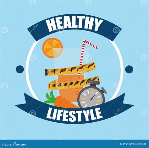 Healthy Lifestyle Design Stock Vector Illustration Of Fitness 59046898