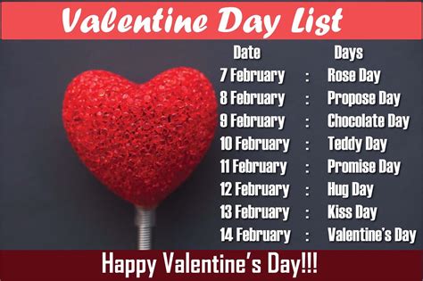 Valentine Week List 2019