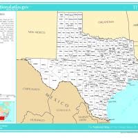 The population of all cities, towns and unincorporated places in texas with more than 15,000 inhabitants according to census results and 2000 population of incorporated places like cities and towns in the boundaries of 2010. US Map- Texas Counties with Selected Cities and Towns