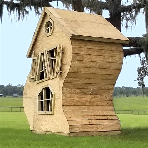 Wavy Residence Playhouse Plan 8x8ft Crooked Diy Project For Kids