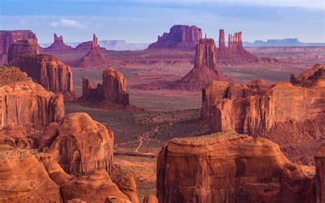 Download Wallpapers 4k Monument Valley Desert Mountains Cliffs