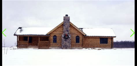 The Wyoming Is A Ranch Style Log Home Treetop Log Homes Is A Michigan