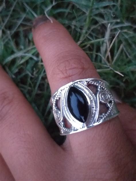 Black Onyx Ring 925 Silver Ring Designer Ring Eternity Etsy