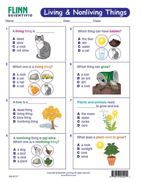 Living And Nonliving Things—newpath Visual Learning Guide Flinn Scientific