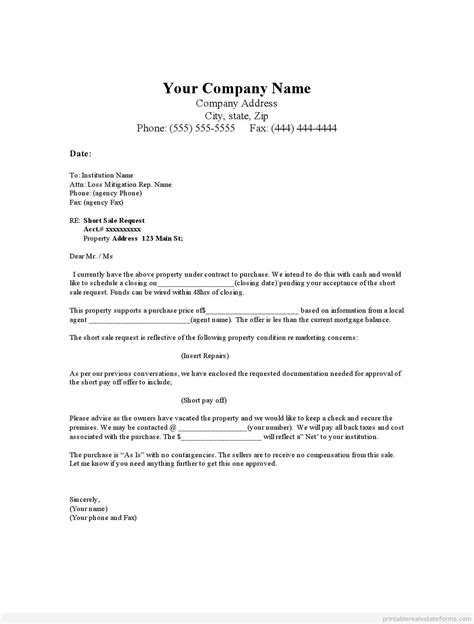 Sample Real Estate Offer Letter Template Example Pdf
