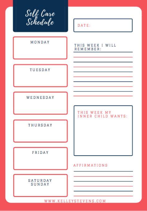care schedule schedule planner planner template