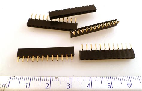 Sil Pcb Mount Horizontal Header Socket 12 Way 254mm Pitch 5 Pieces