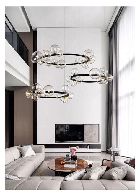 Modern Chandelier For High Ceiling Living Room Josephineobryan