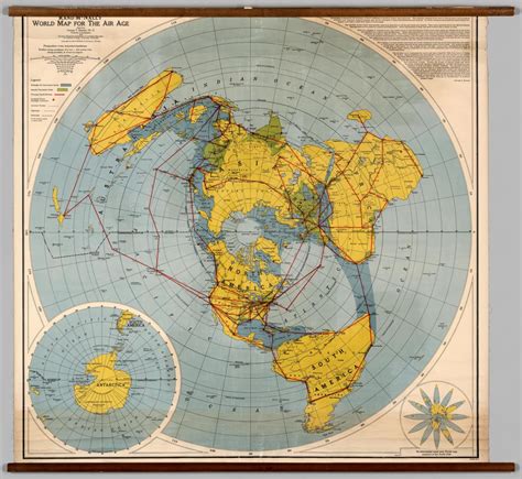 Rand Mcnallys World Map For The Air Age 1942 Maps On The Web