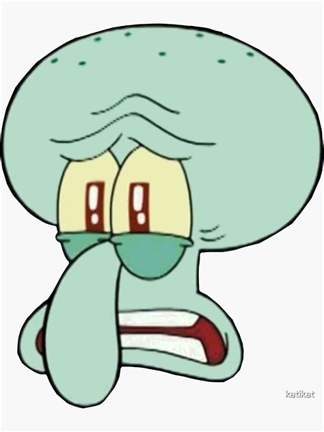 Sad Squidward Meme Sticker By Katikat Redbubble