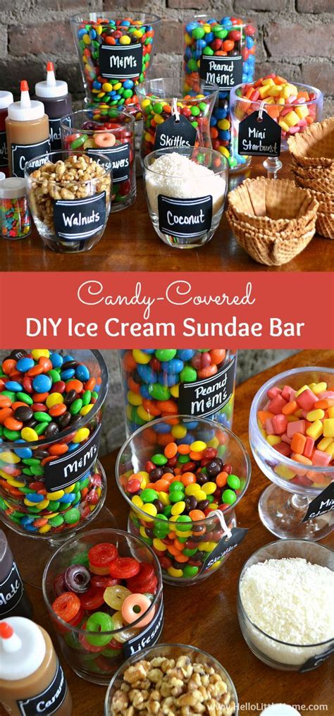 This Candy Covered Diy Ice Cream Sundae Bar Is An Easy Way To Create